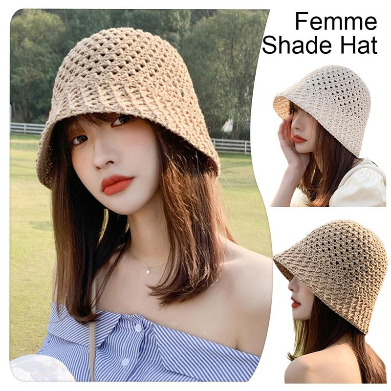 Topi Matahari Wanita Model Leb - Bucket Hat Straw ulasan dan harga