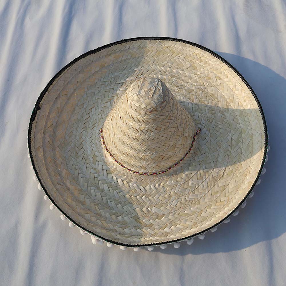 Topi Pesta Meksiko Bertepi Leb - Bucket Hat Straw ulasan dan harga